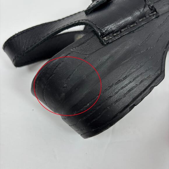 Sanita Margrethe Mary Jane Clogs Shoes Sandals 38 / 6.5 - 7 Leather Buckle Strap - Picture 12 of 12